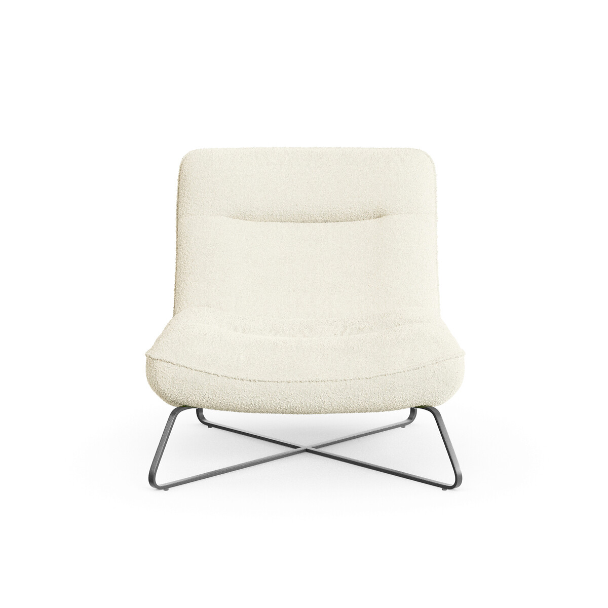 Fauteuil tissu bouclette, Helma ecru, AM.PM