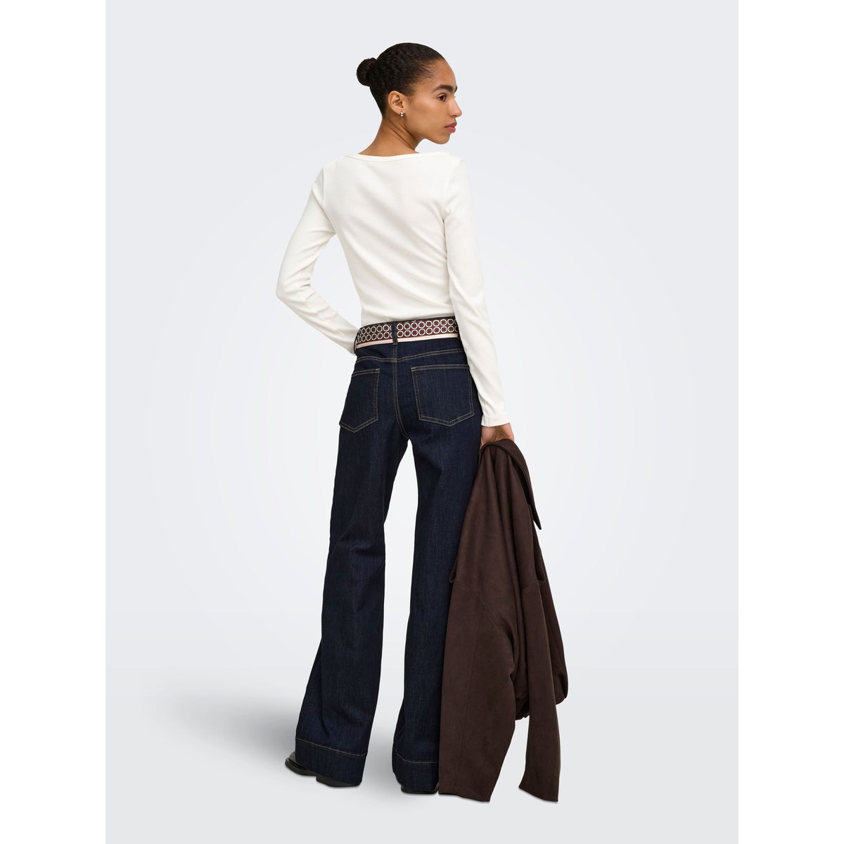 Jean À Jambe Large dark blue denim, ONLY