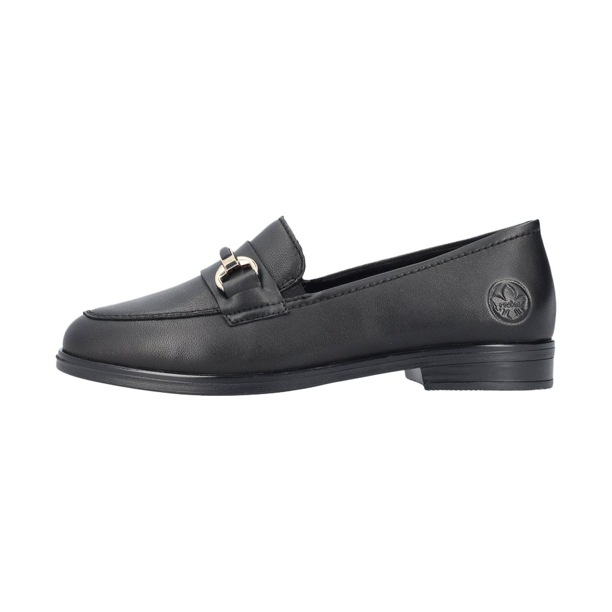 Mocassin Cuir Turin noir, RIEKER