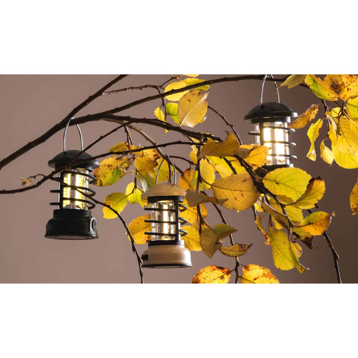 Lampe De Table Fer CAMPING LANTERN LED noir, LEITMOTIV
