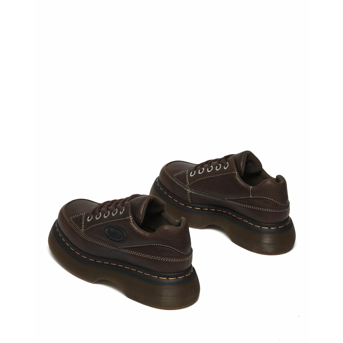 Chaussures Buzz en cuir Milled Nappa marron, DR. MARTENS