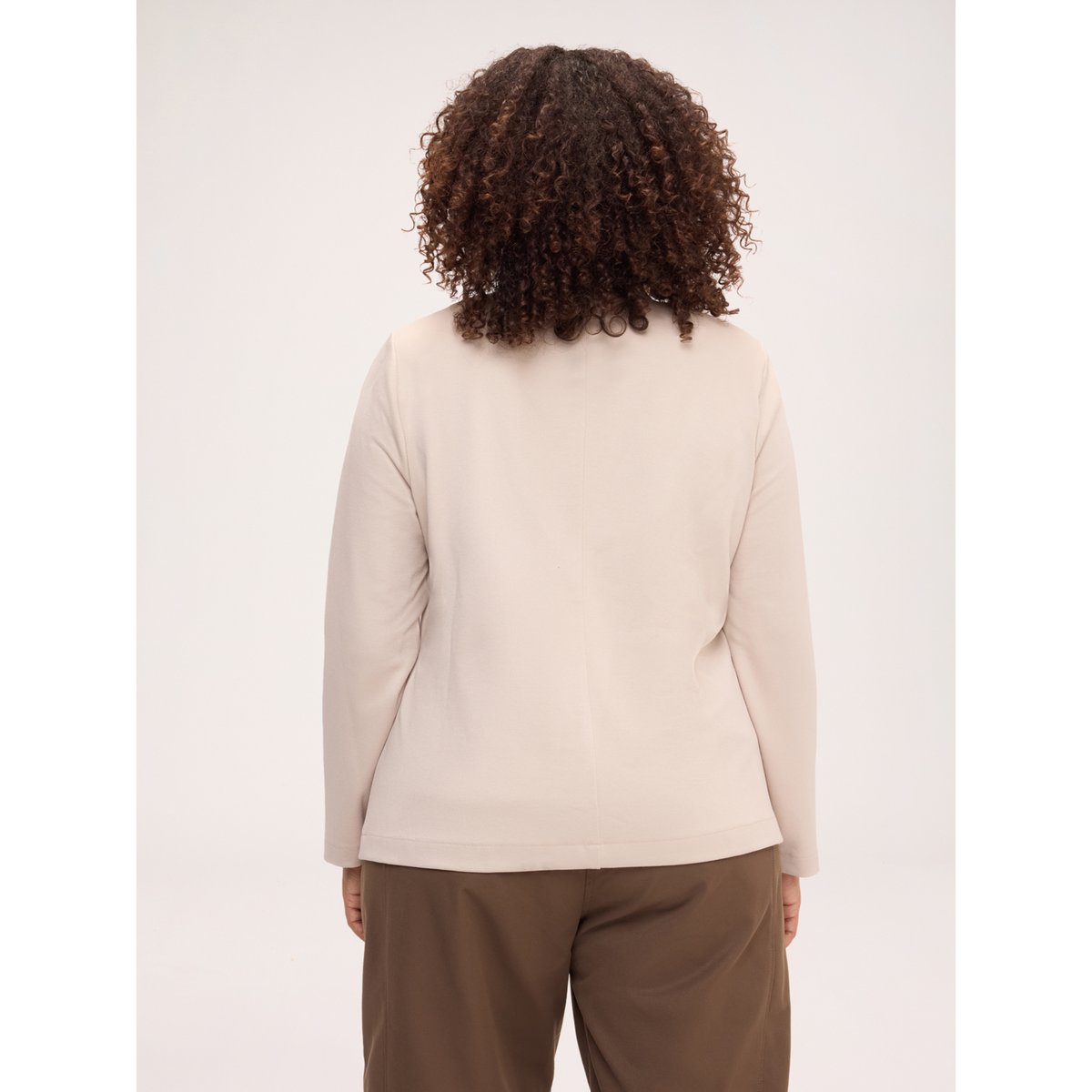 Blazer à fermeture asymétrique beige, FIORELLA RUBINO