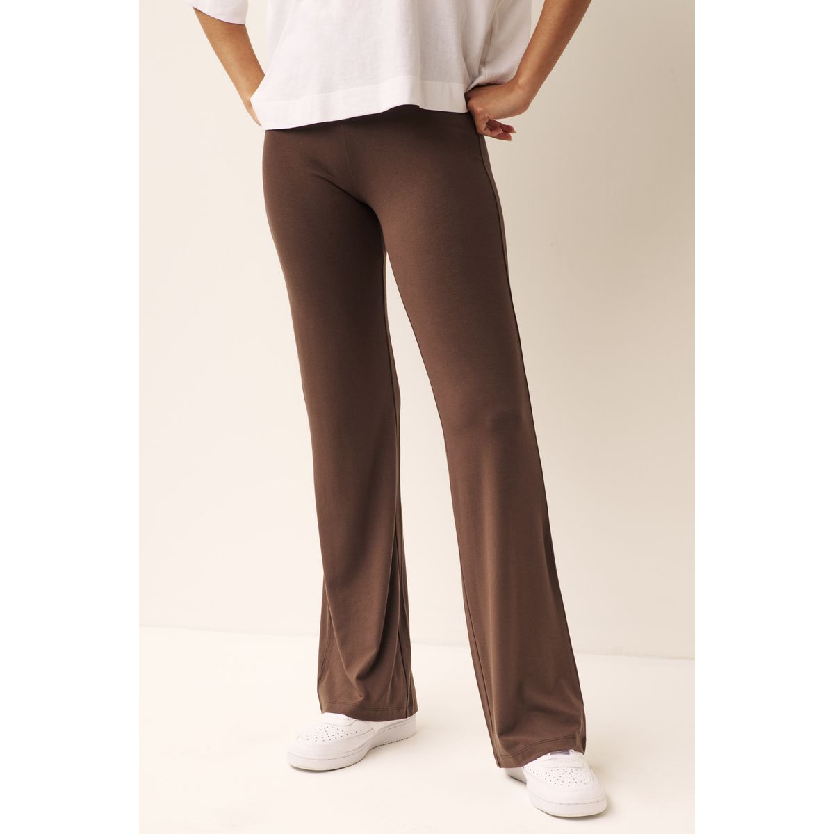 Longs leggings avec taille élastiquée marron, NEXT