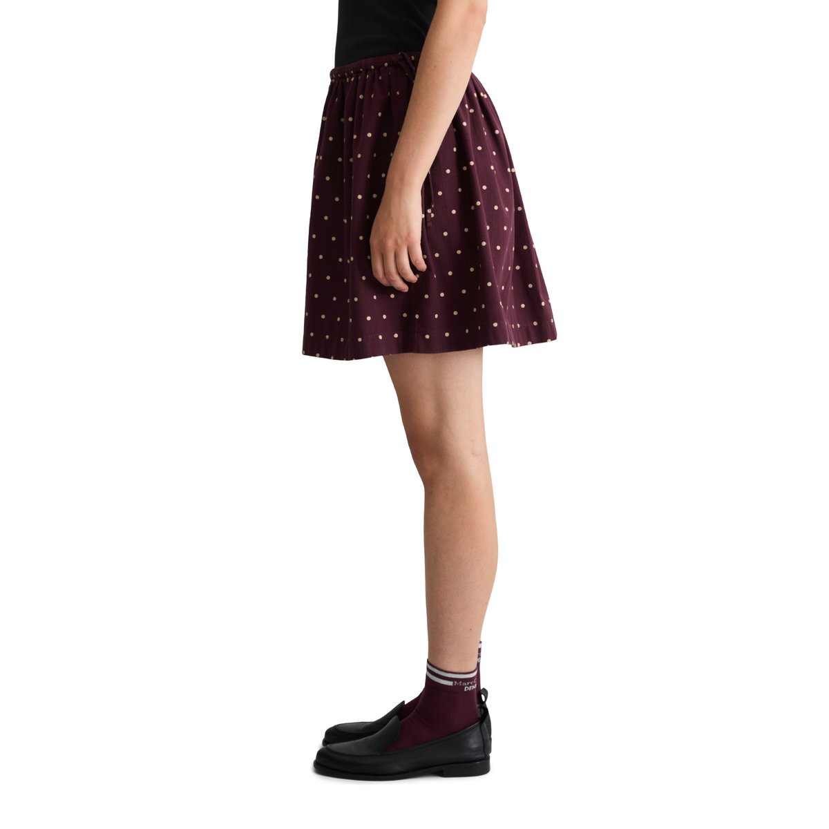 Jupe courte en seersucker, coupe trapèze en pur coton biologique rouge, MARC O’POLO DENIM
