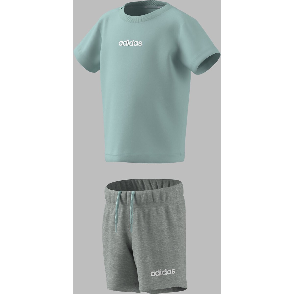 2-delig ensemble, T-shirt en short groen/grijs, ADIDAS SPORTSWEAR