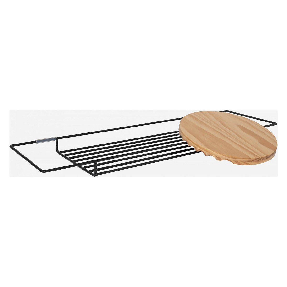 Accessoire Baignoire pin ALICIA noir, naturel clair, HABITAT