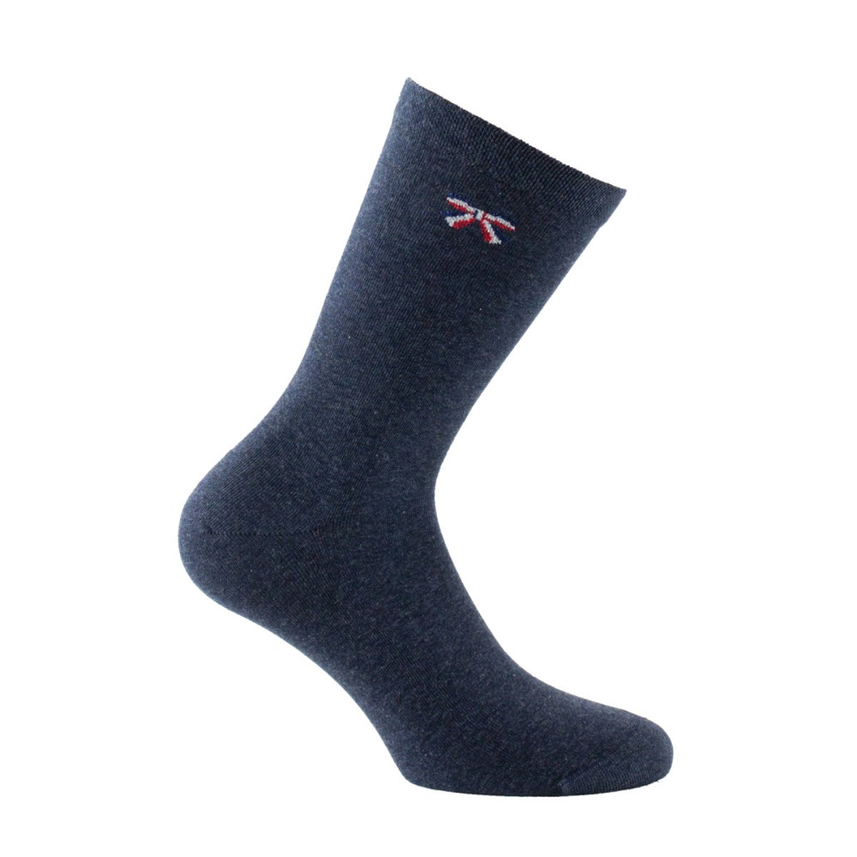 Chaussettes en coton motif noeud en fil textile MADE IN FRANCE gris, KINDY