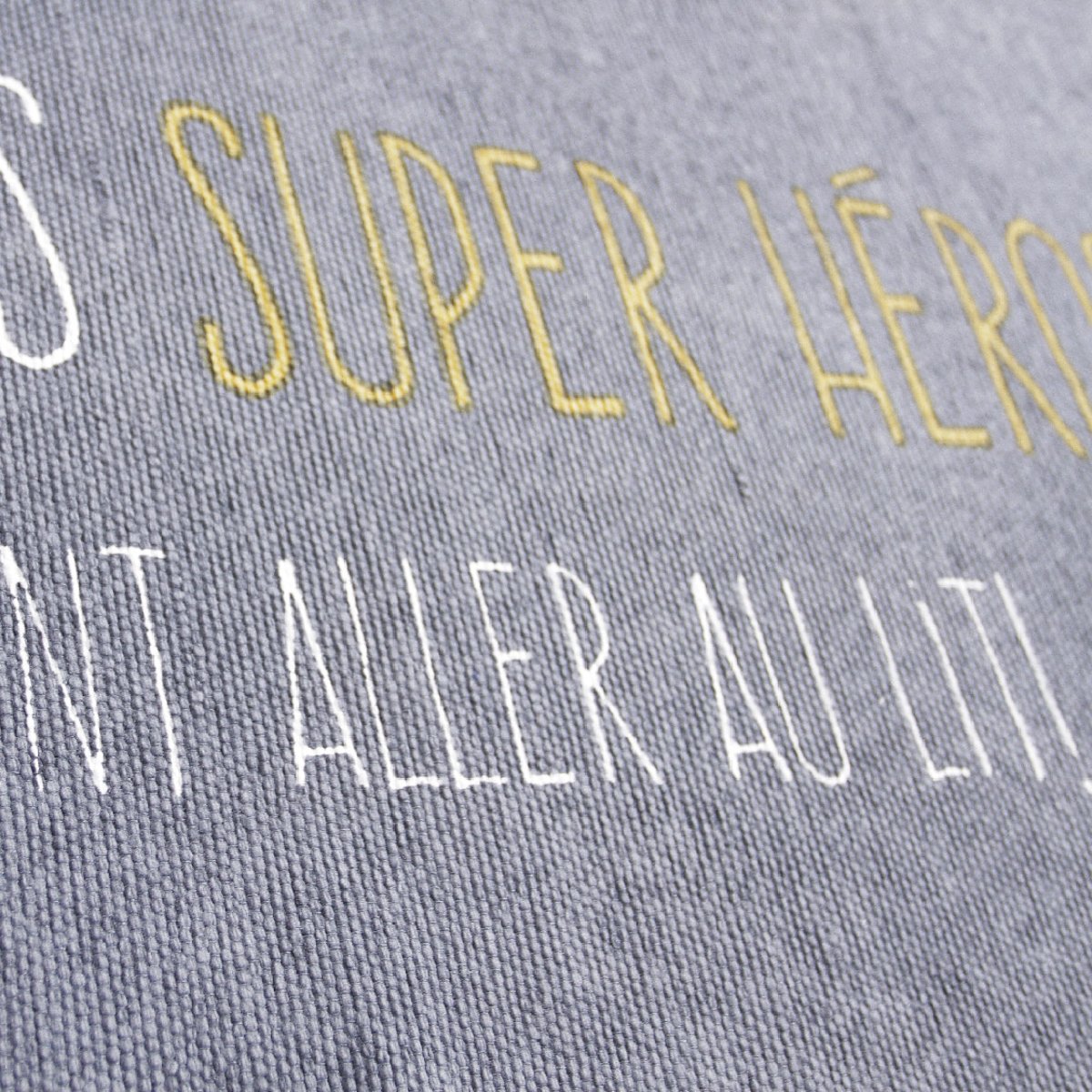 Tapis coton enfant imprimé enfant HEROS bleu, TODAY