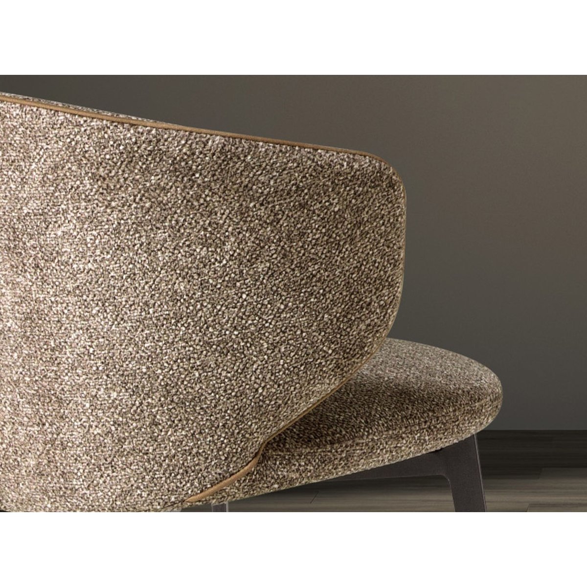 Chaise en tissu marbré marron marbré | gris anthracite, ANGEL CERDA