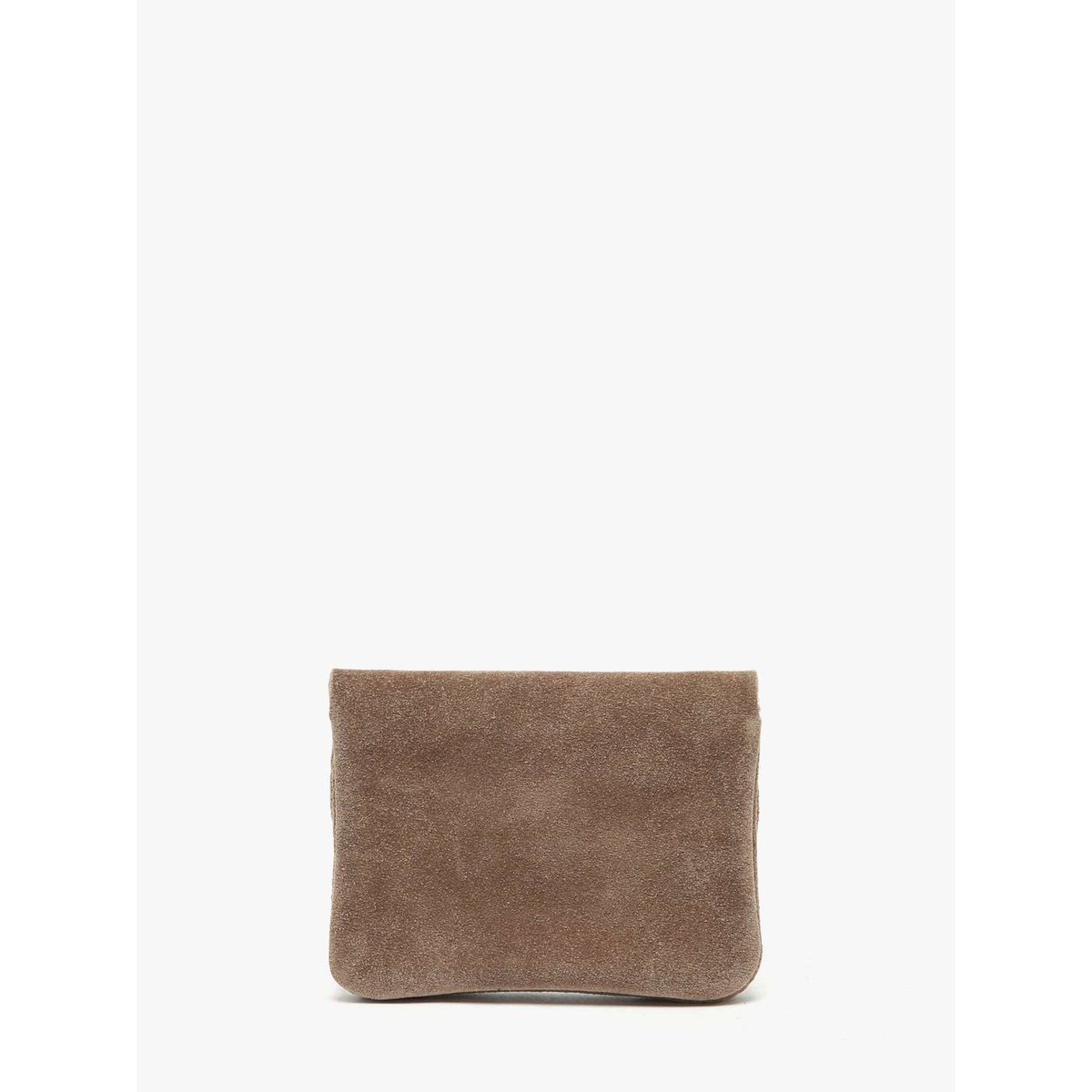 Porte-monnaie Velvet cuir taupe, MILANO