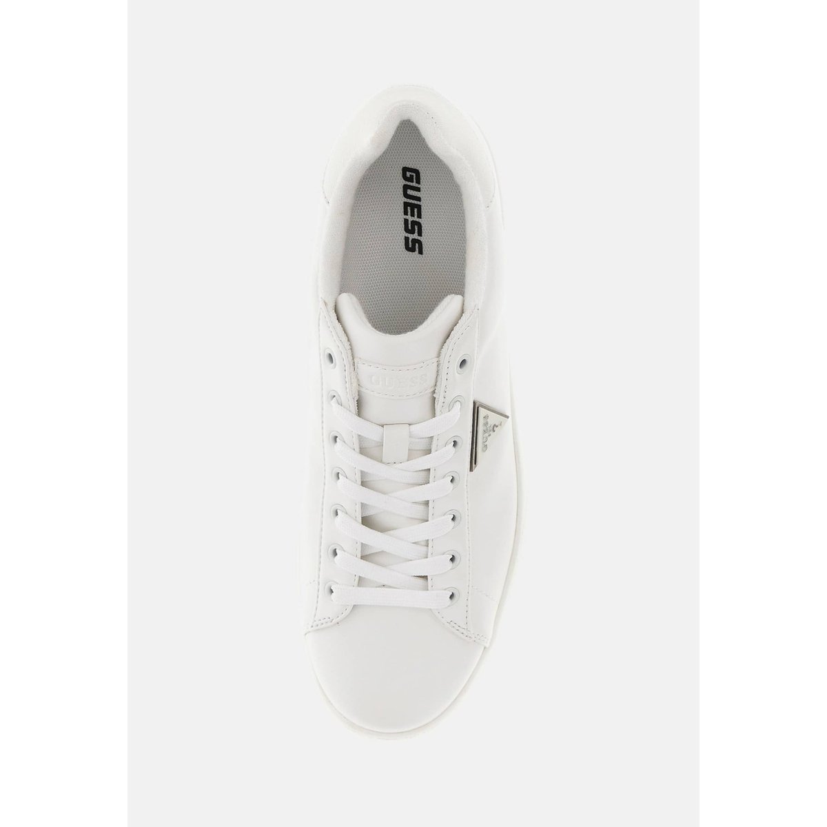 Sneaker Nola Cuir Véritable blanc, GUESS