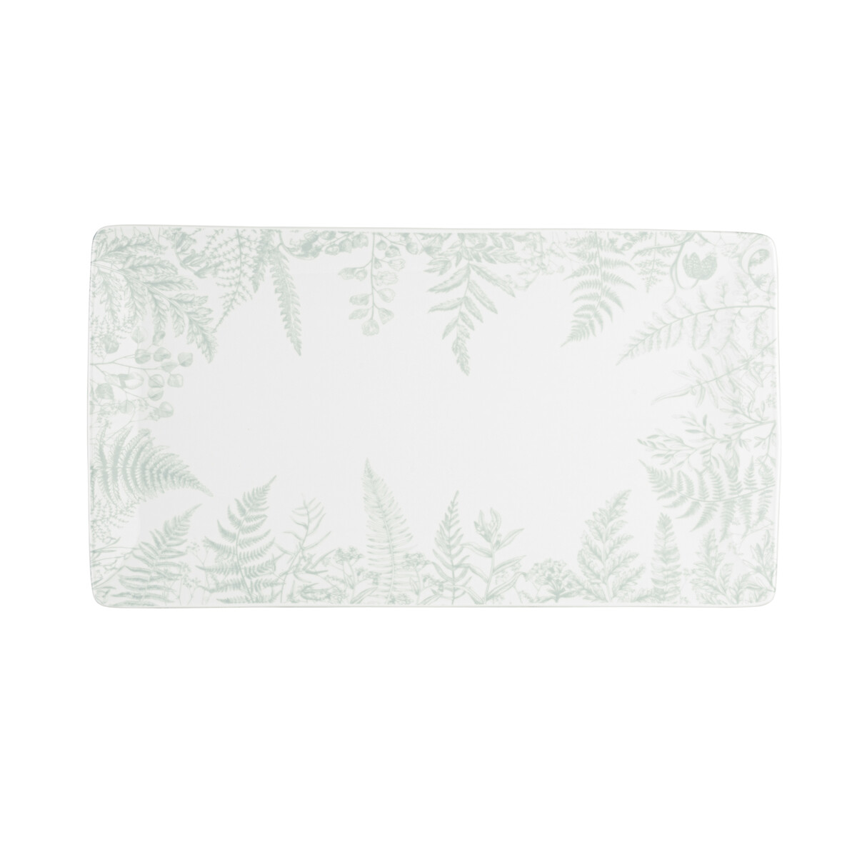 36.5cm Signature Botanical Rectangular Serving Platter green, MARY BERRY
