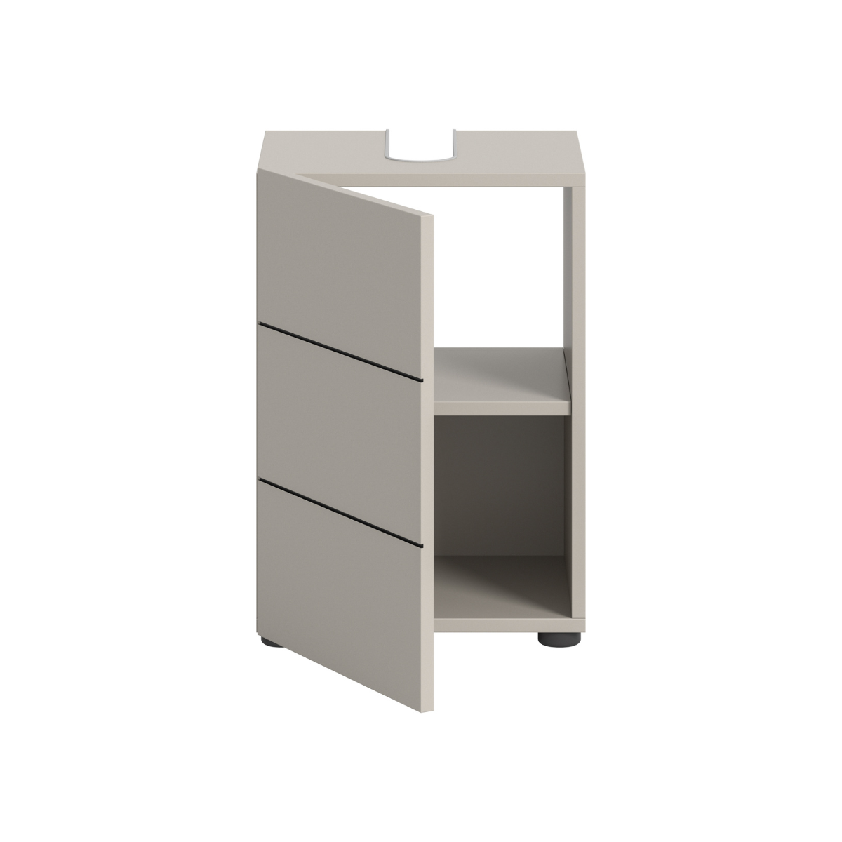 Meuble sous lavabo 1 porte NUA cashmere, CALICOSY