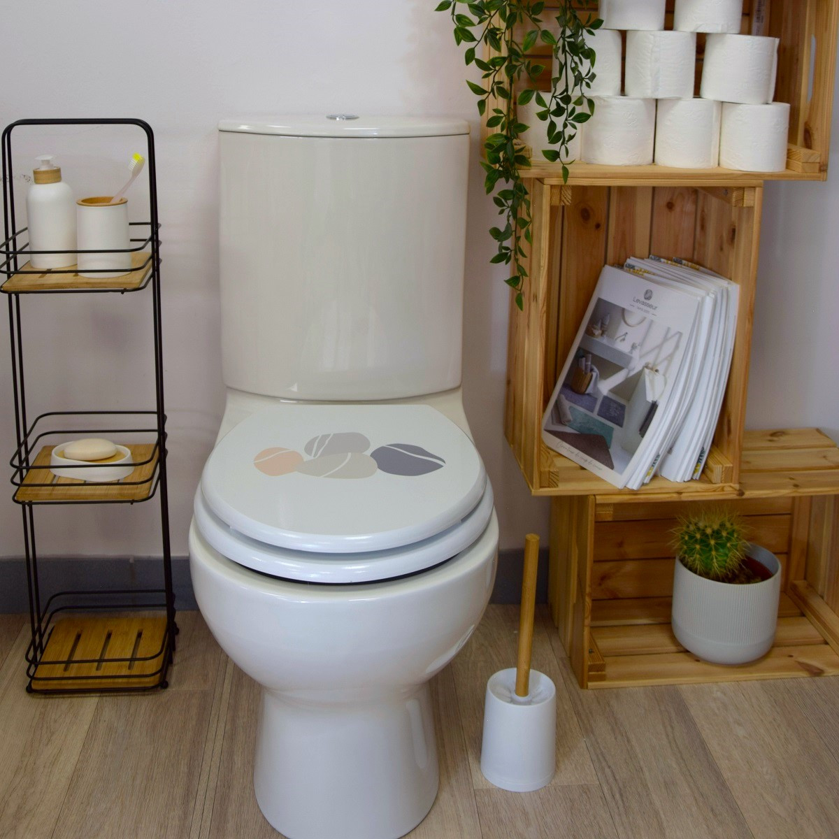 Abattant WC Galet ZEN blanc, GUY LEVASSEUR