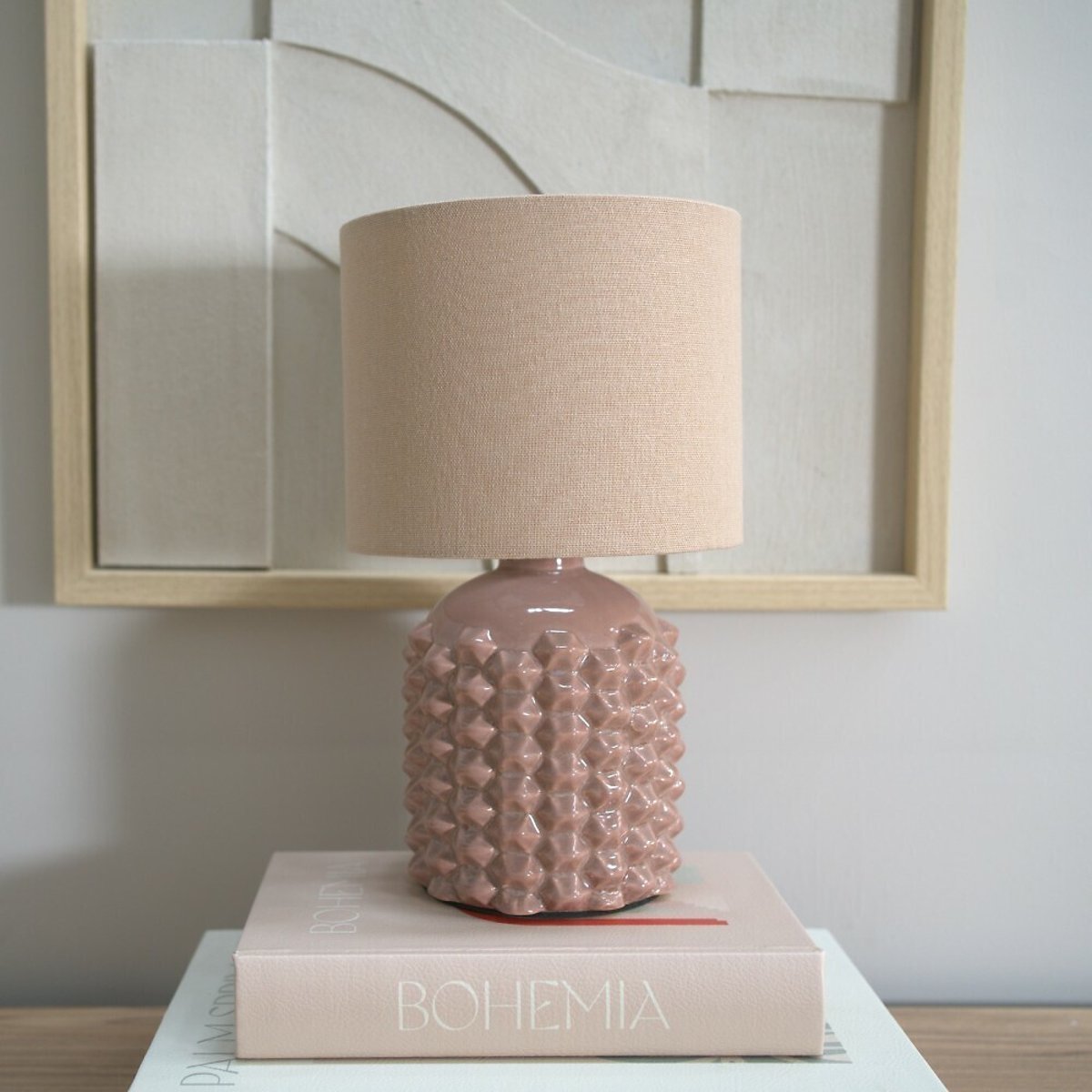 Ashley Geo Ceramic Table Lamp natural, SO'HOME