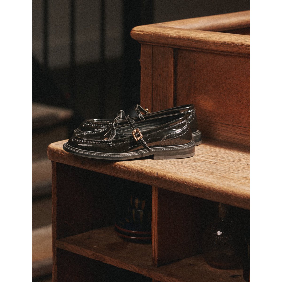 Derbies YLEN cuir verni noir, ODAJE