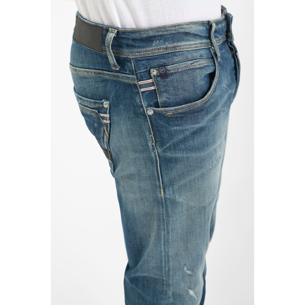 Jeans slim stretch 700/11, longueur 34 blue, LE TEMPS DES CERISES