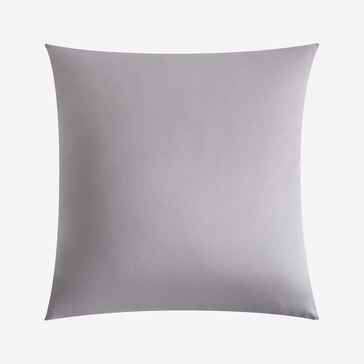 Taie d'oreiller en satin de coton ALEXANE gris, HABITAT