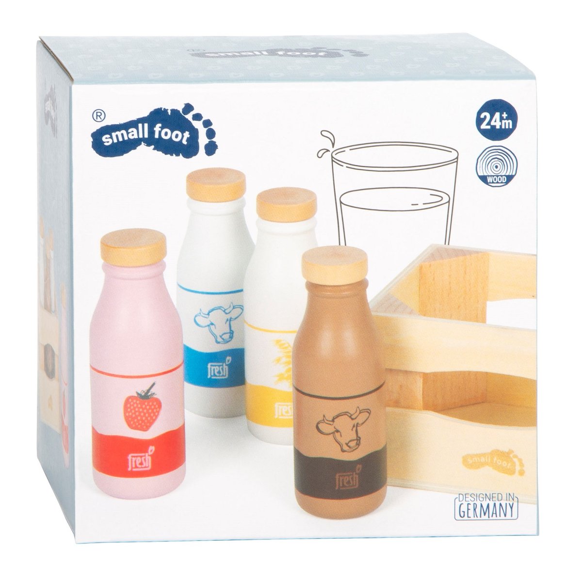 Caisse de boissons lactées beige, SMALL FOOT COMPANY