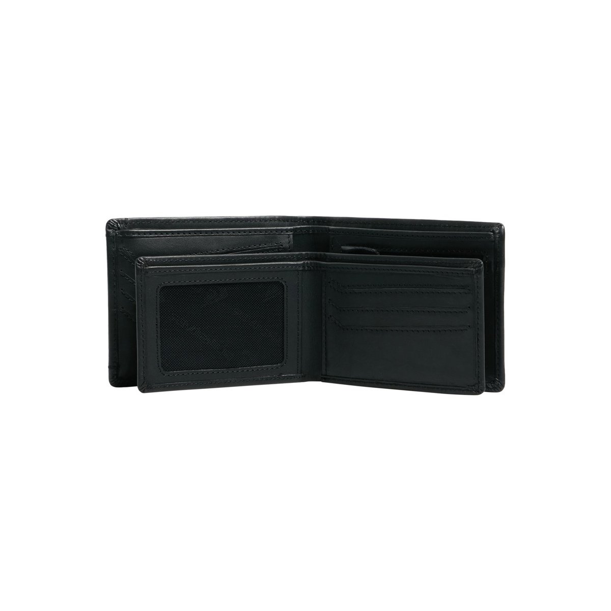 Portefeuille deux volets en cuir NEW MISS DOLLAR noir black, QUIKSILVER