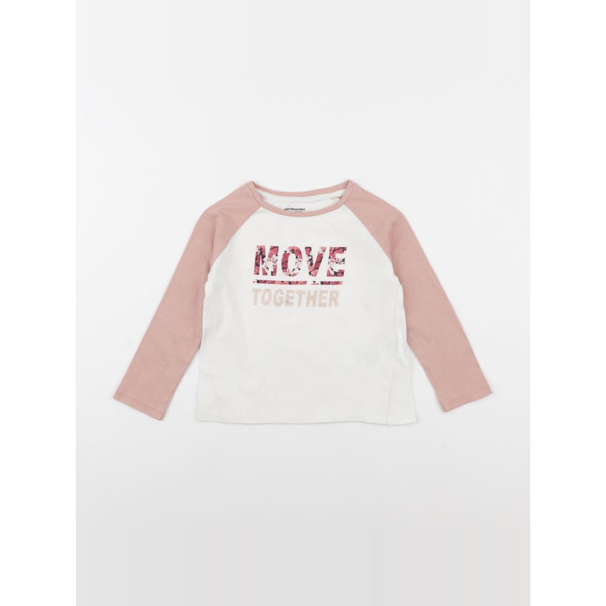 Tee-shirt - Très bon état blanc, rose, VERTBAUDET
