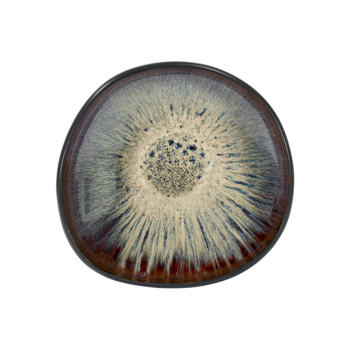 Assiette creuse 21 cm (lot de 6) - GAO noir/vert, MEDARD DE NOBLAT