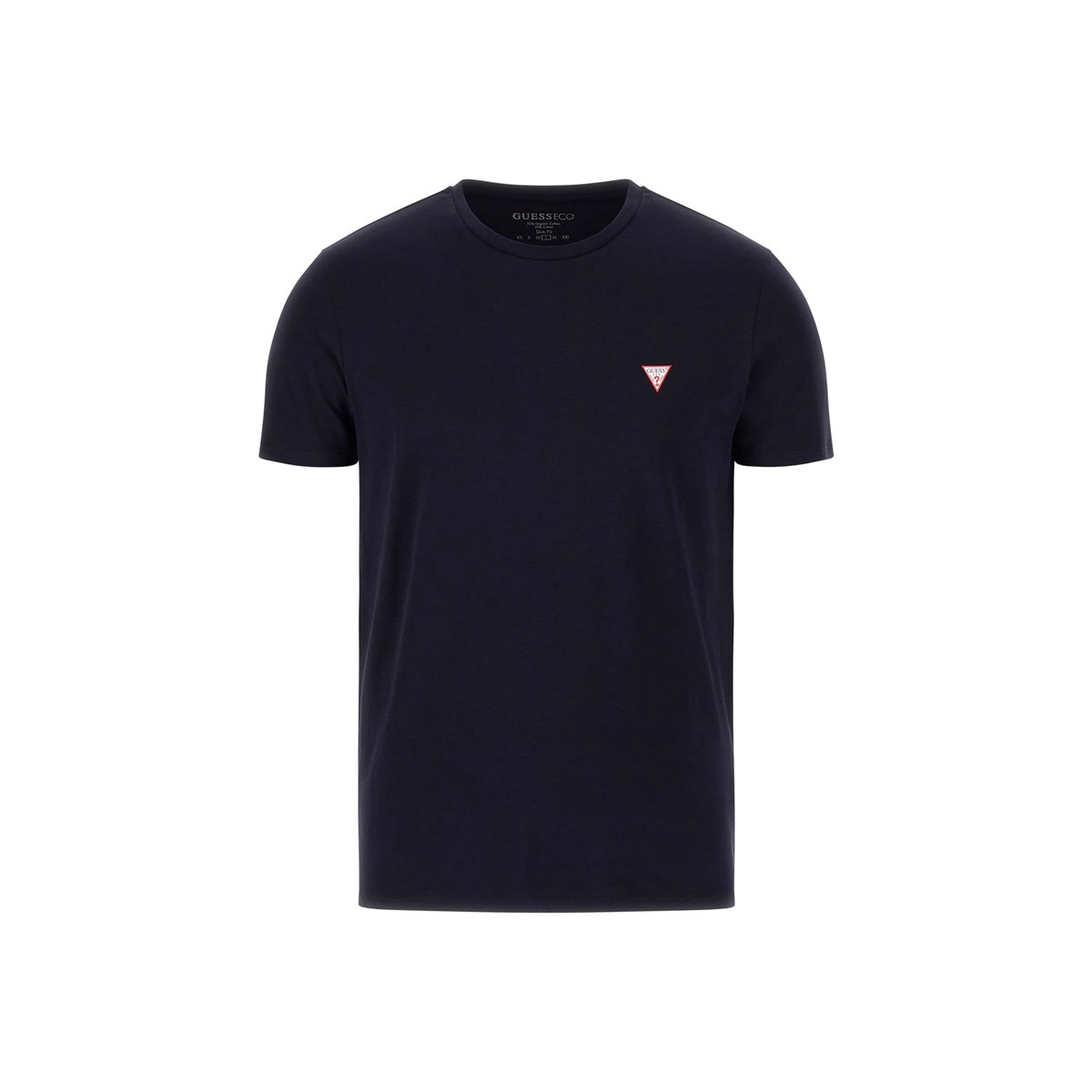 T-Shirt Petit Logo Triangulaire bleu foncé, GUESS