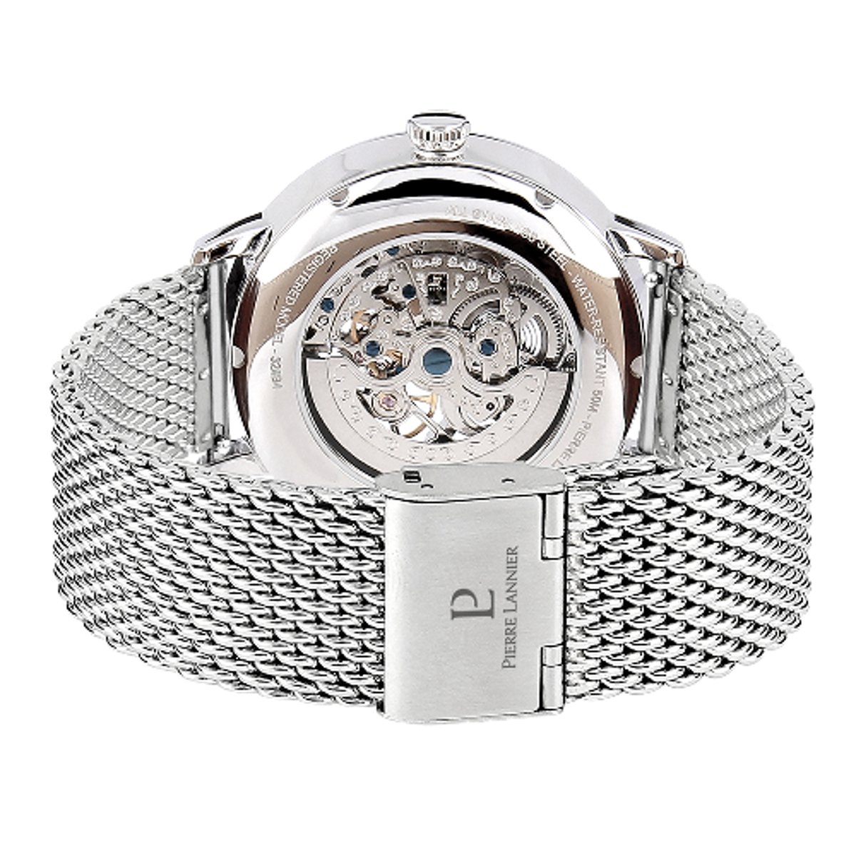 Montre Analogique AUTOMATIC argenté bleu argenté, PIERRE LANNIER