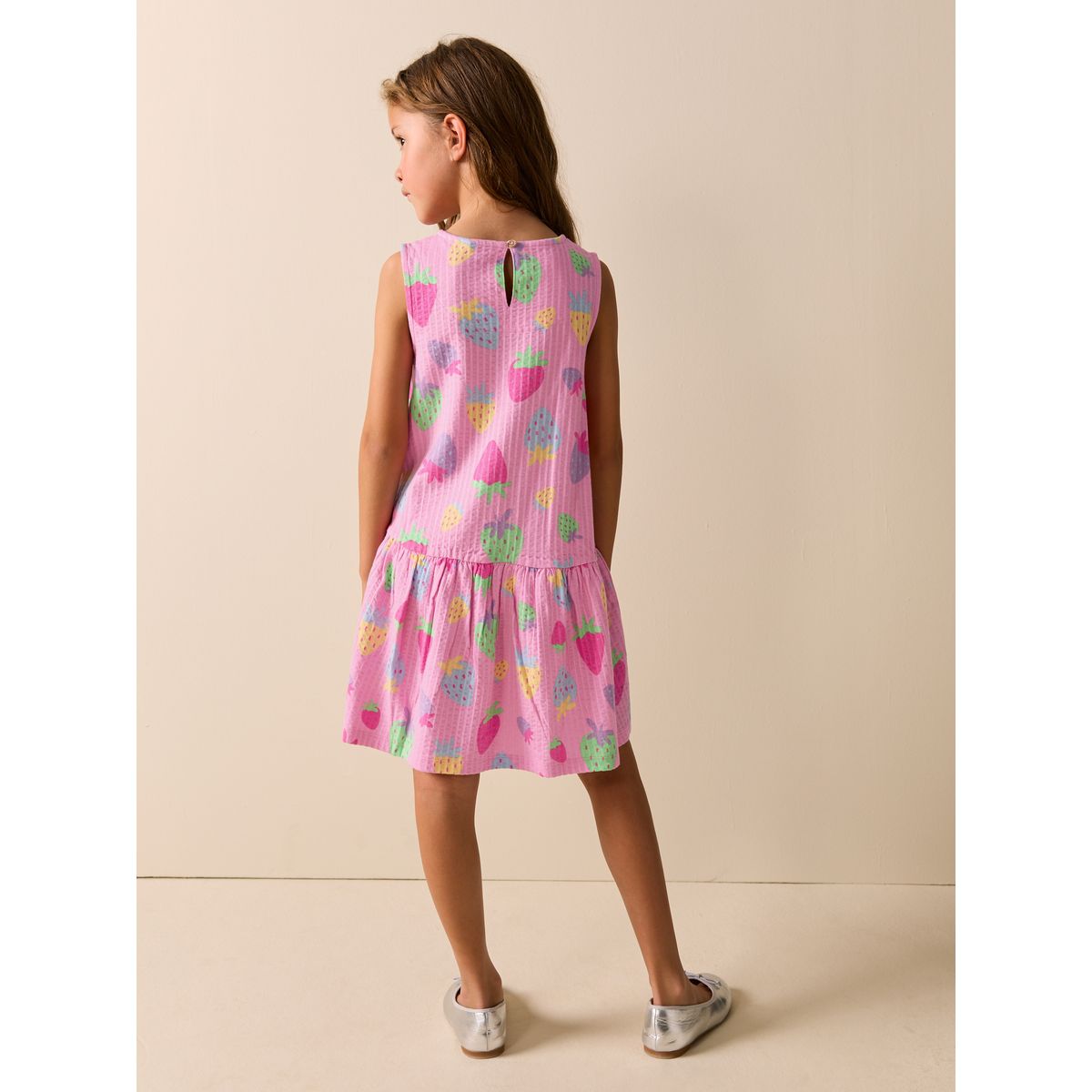 Robe en jersey sans manches fraises roses, NEXT
