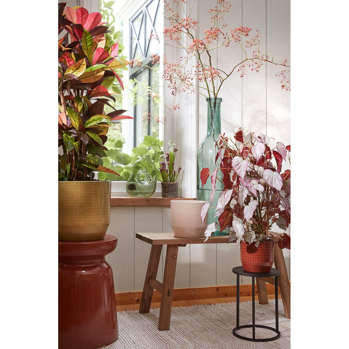 Banc H44 cm BOLD brun, MICA DECORATIONS
