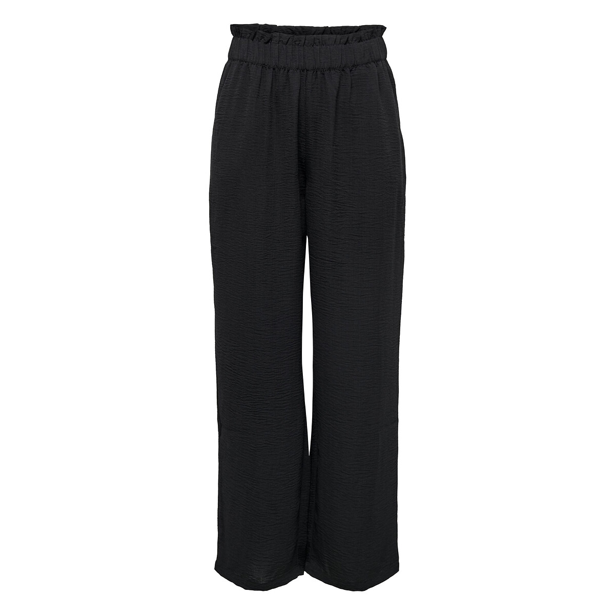 Pantalon large, taille haute noir, JDY