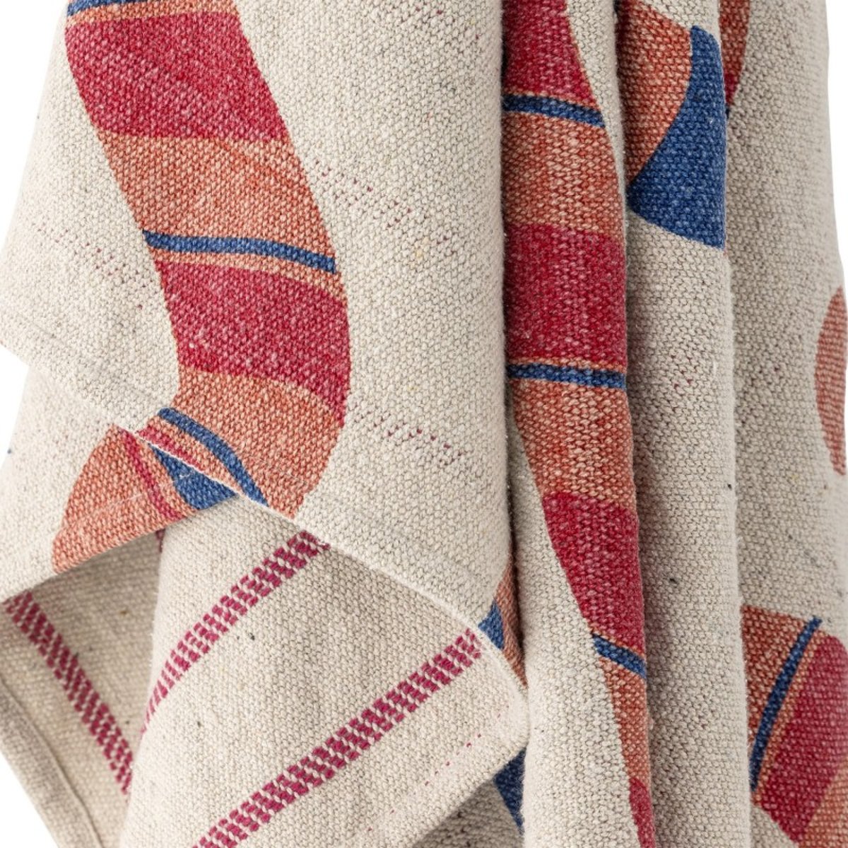 Plaid coton recyclé sucre d'orge Candice multicolore, BLOOMINGVILLE