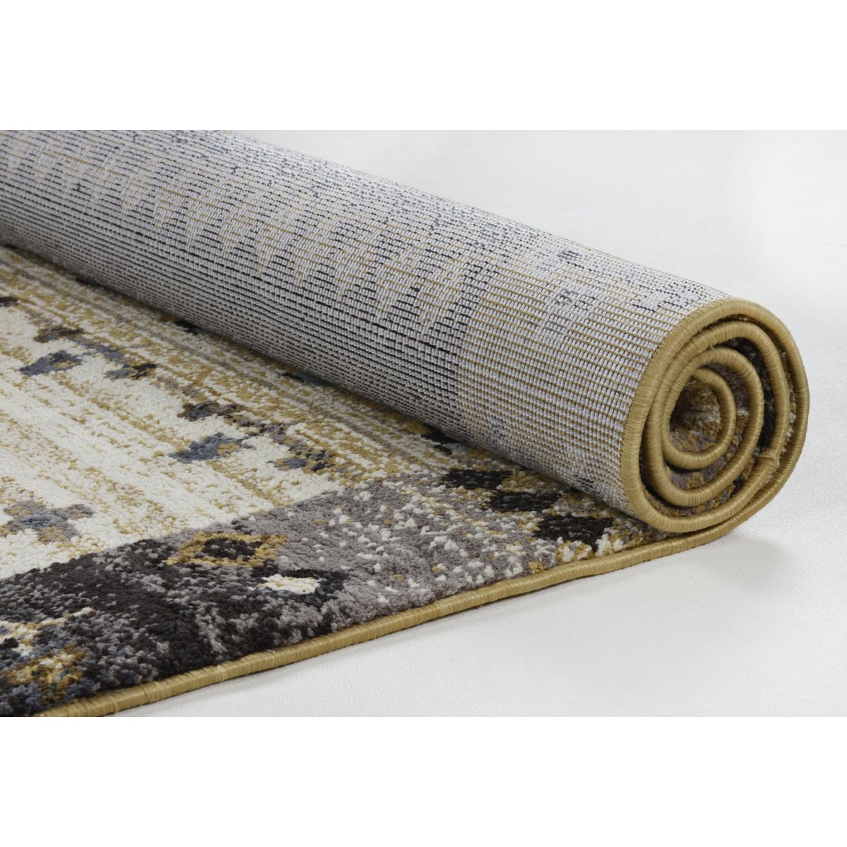 Tapis de salon en style gabbeh - FRANCESCO gris multi, GINO FALCONE