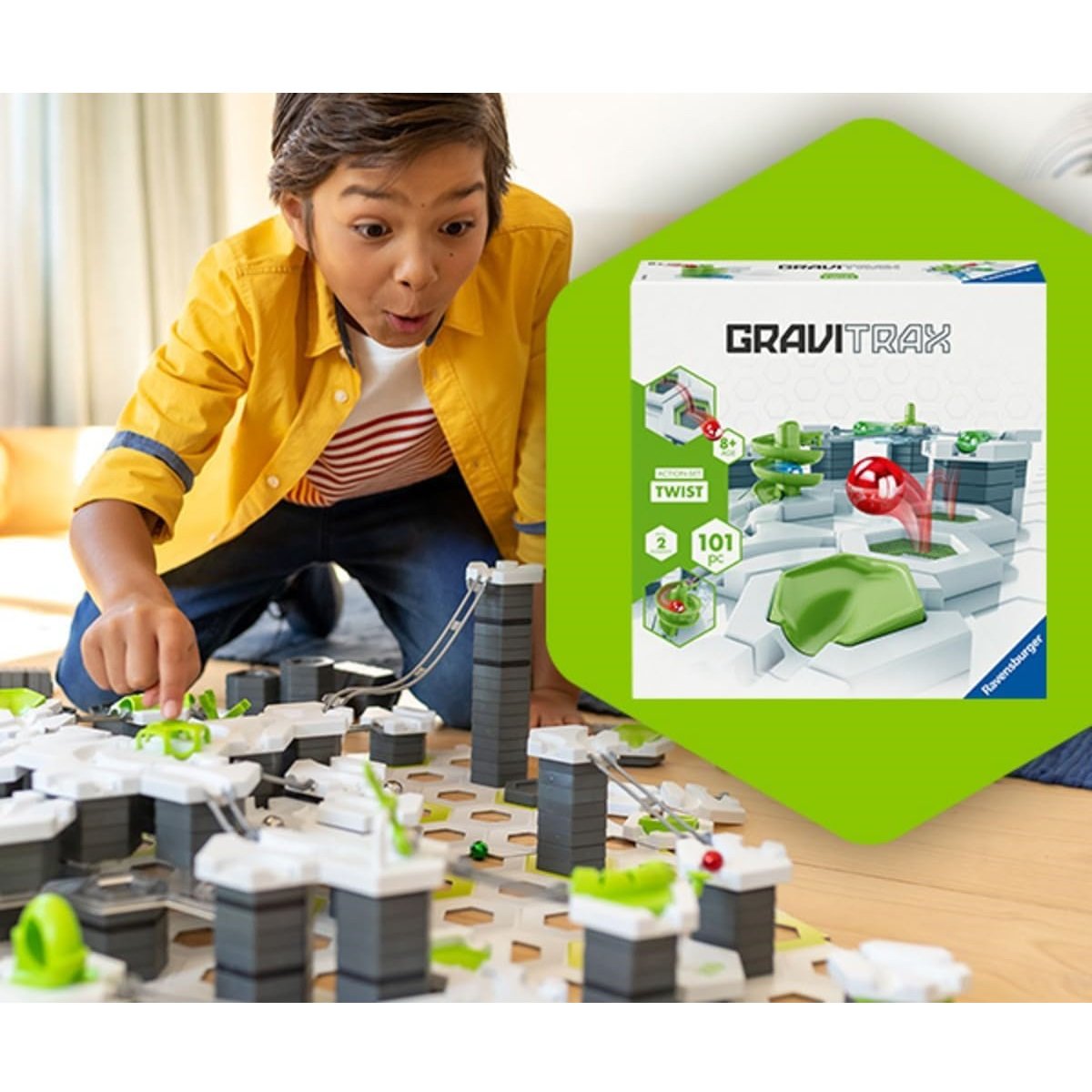 Gravitrax set Action Twist blanc, RAVENSBURGER