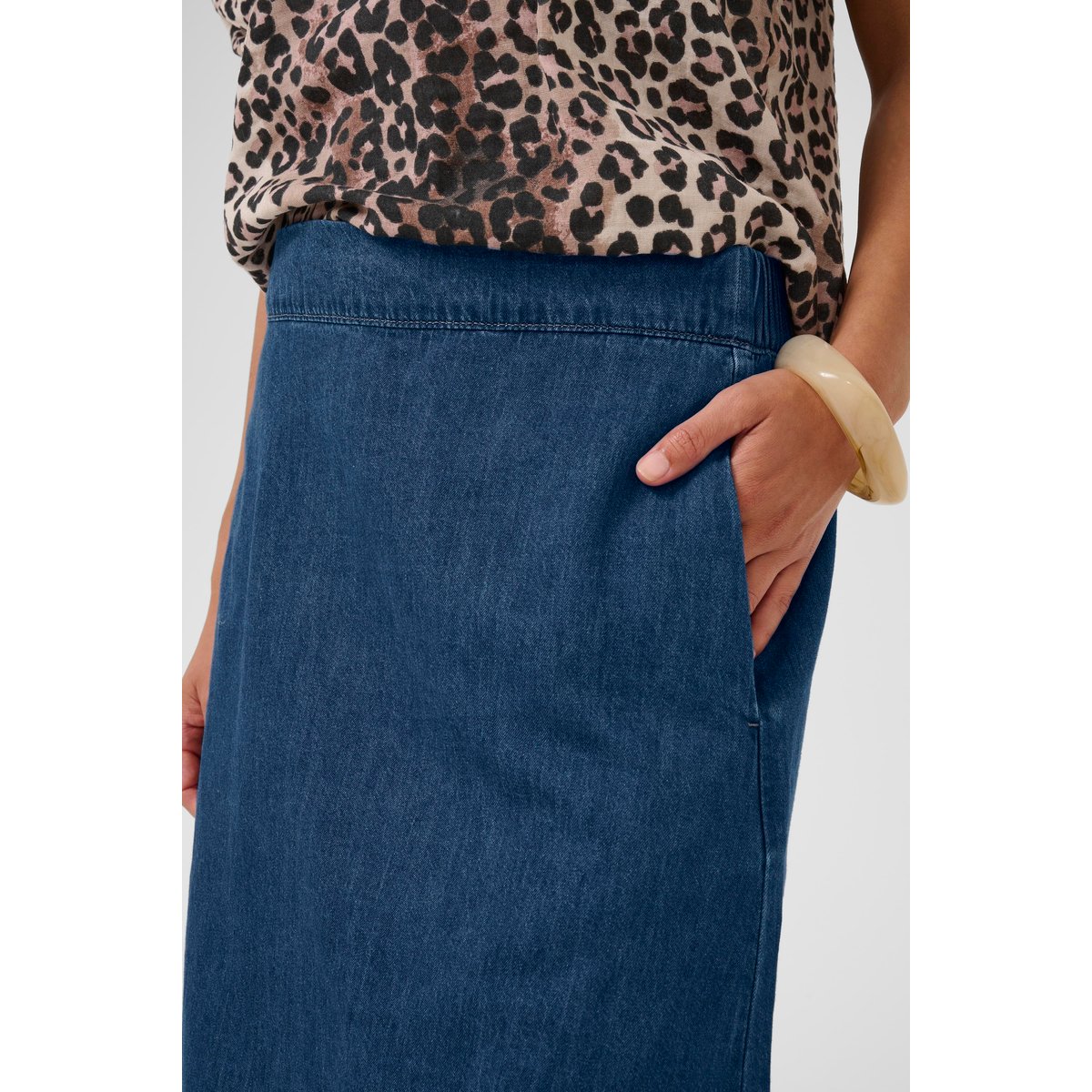 Jupe - tissage léger bleu dark blue wash, CULTURE