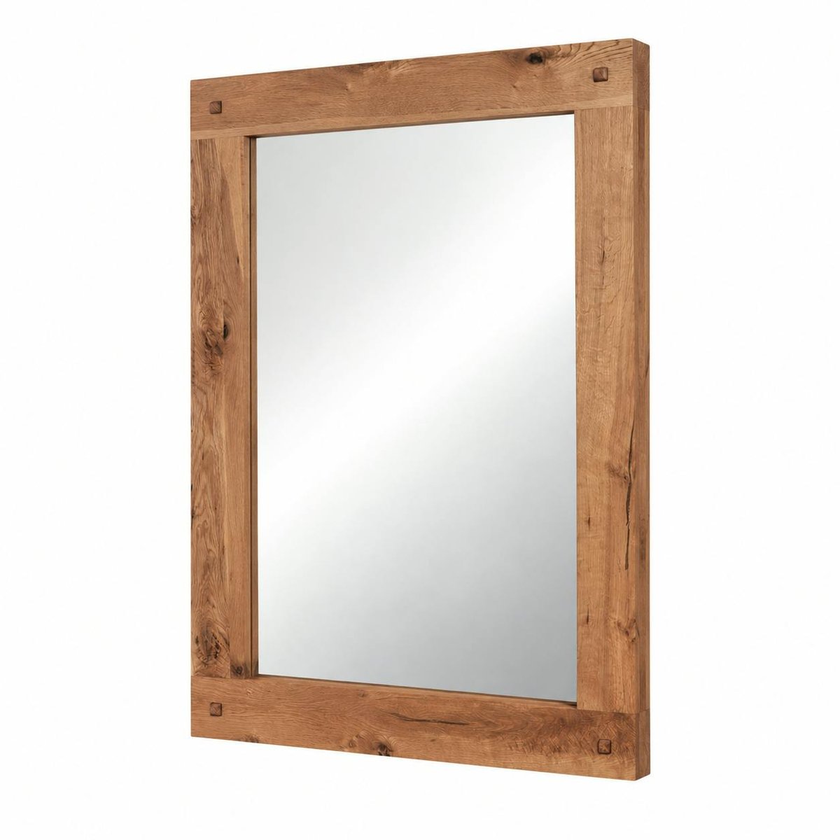 Miroir mural en bois naturel avec cadre épais - 110 cm FJORD bois naturel, PIER IMPORT