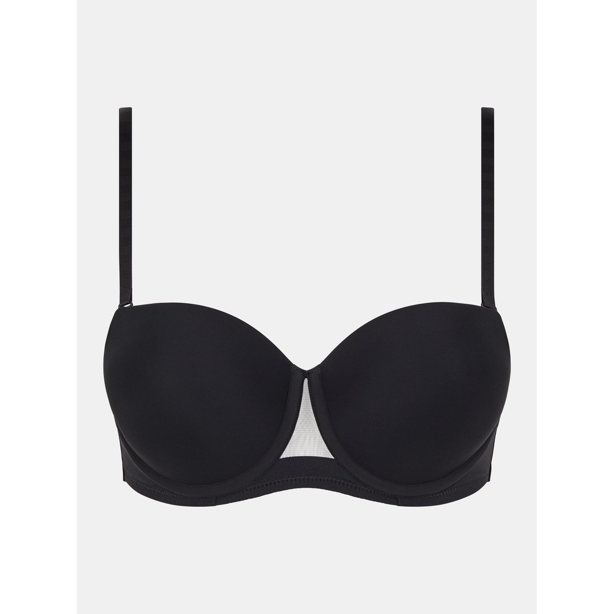 Soutien-gorge bandeau coques bretelles amovibles EDGE noir, CHANTELLE PULP