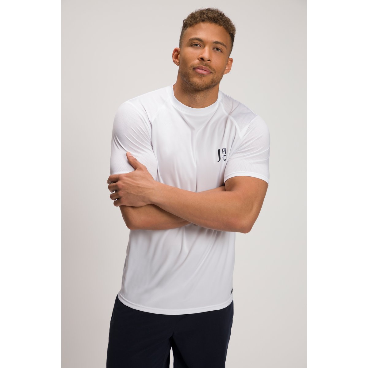 T-shirt technique pour le tennis. Manches blanc neige, JP1880