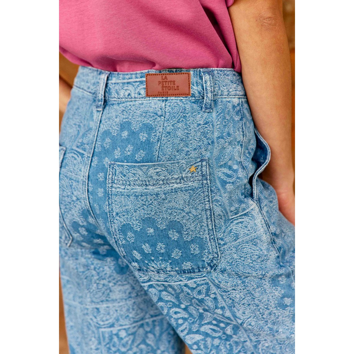 Jean imprimé jacquard PETRONIA 47-bandana, LA PETITE ETOILE