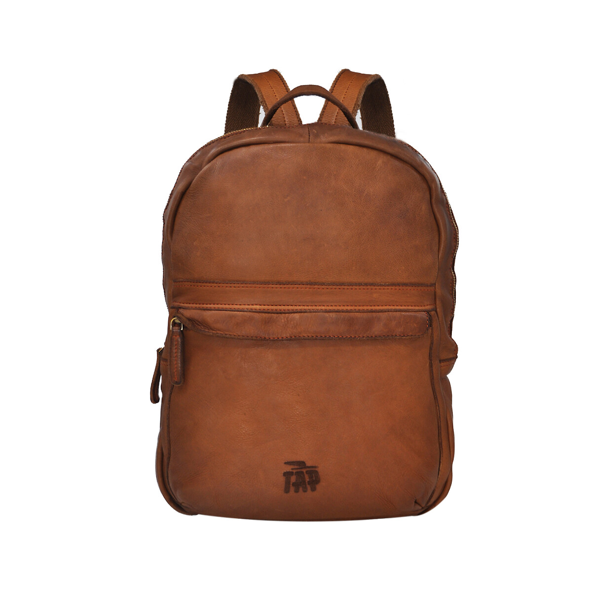 Mochila em pele, TAP castanho, TAP