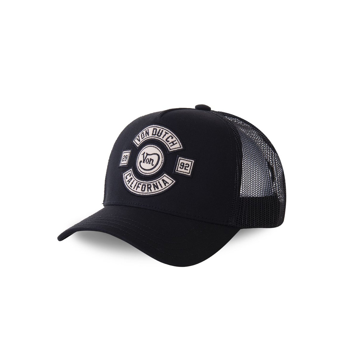 Casquette Trucker avec filet Biker noir, VON DUTCH