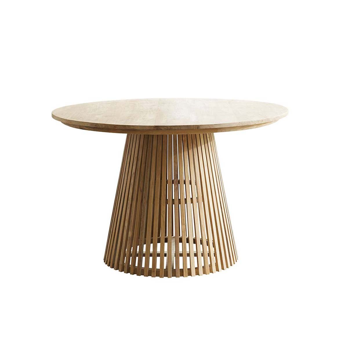 Table en teck massif ronde 4 pers.  VICTORIA naturel, BERAH GETAH