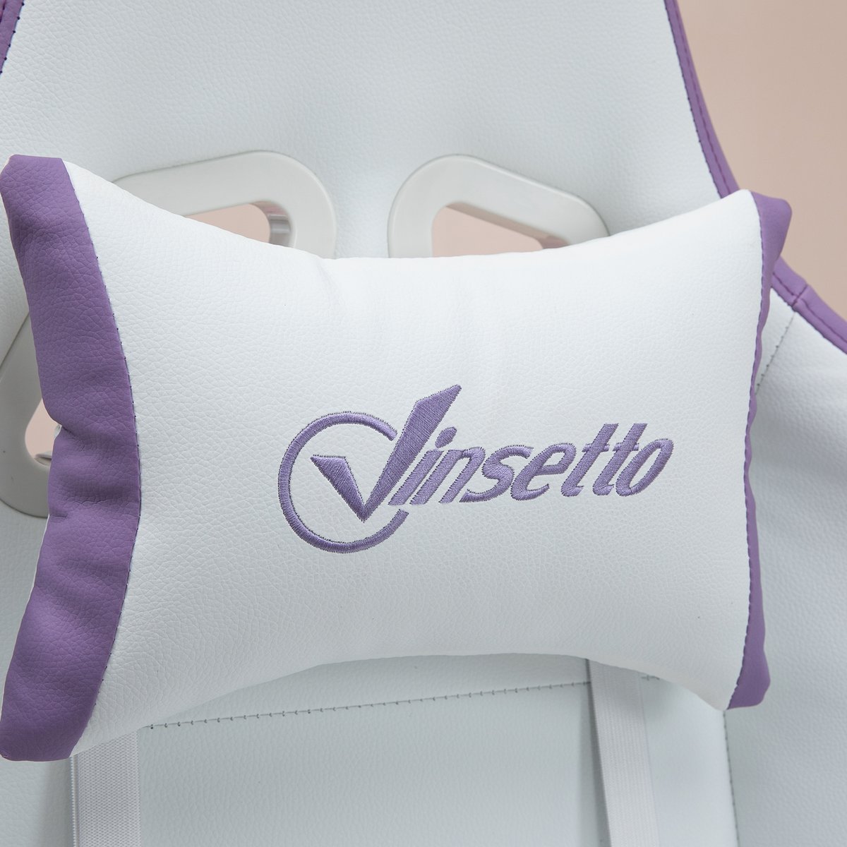 Fauteuil gaming Polyuréthane Blanc blanc, violet, HOMCOM
