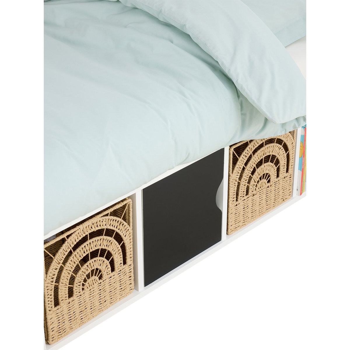 Porte bicolore pour meubles à cases blanc, VERTBAUDET