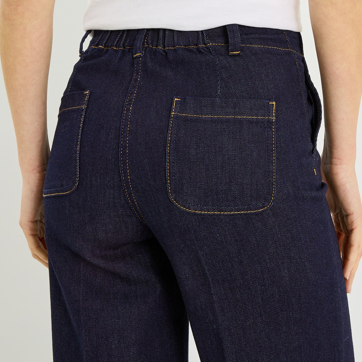 Jean flare PRATO F02 bleu brut, GRAIN DE MALICE