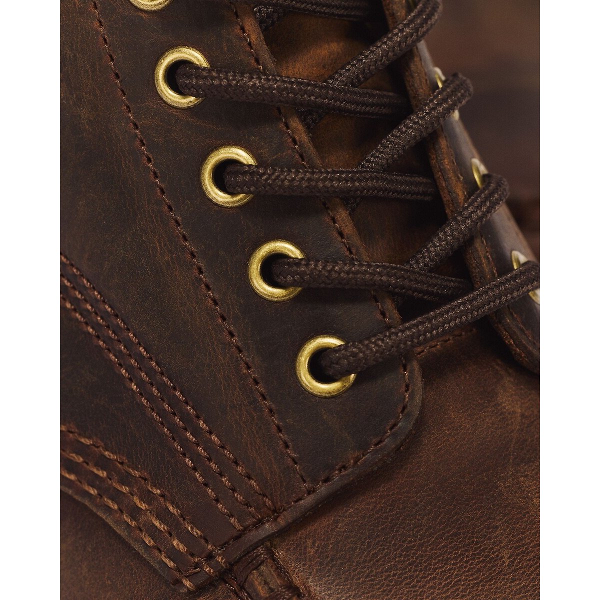 Derbies en cuir, Lowell Crazy Horse marron, DR. MARTENS