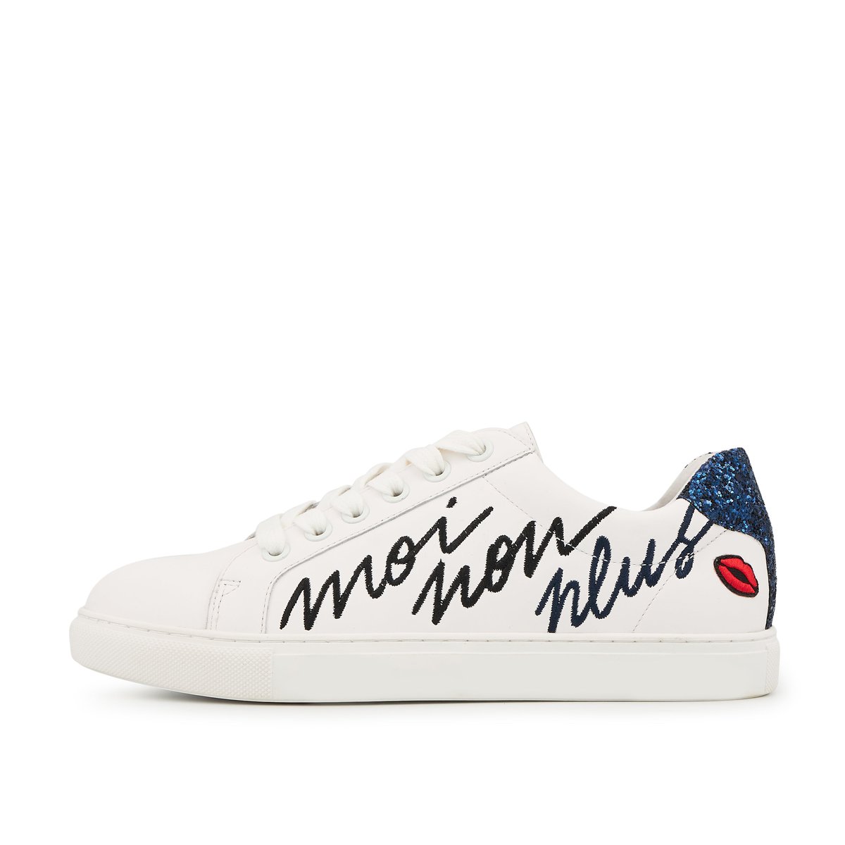 Baskets En Cuir Simone Moi Non Plus blanc, BONS BAISERS