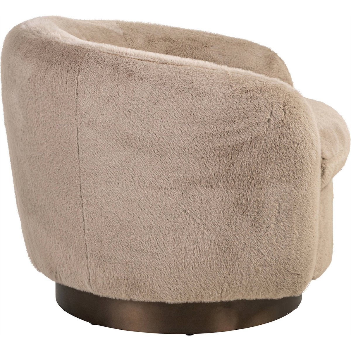 Fauteuil de détente pivotant duveteux kaki duveteux, RECOLLECTION