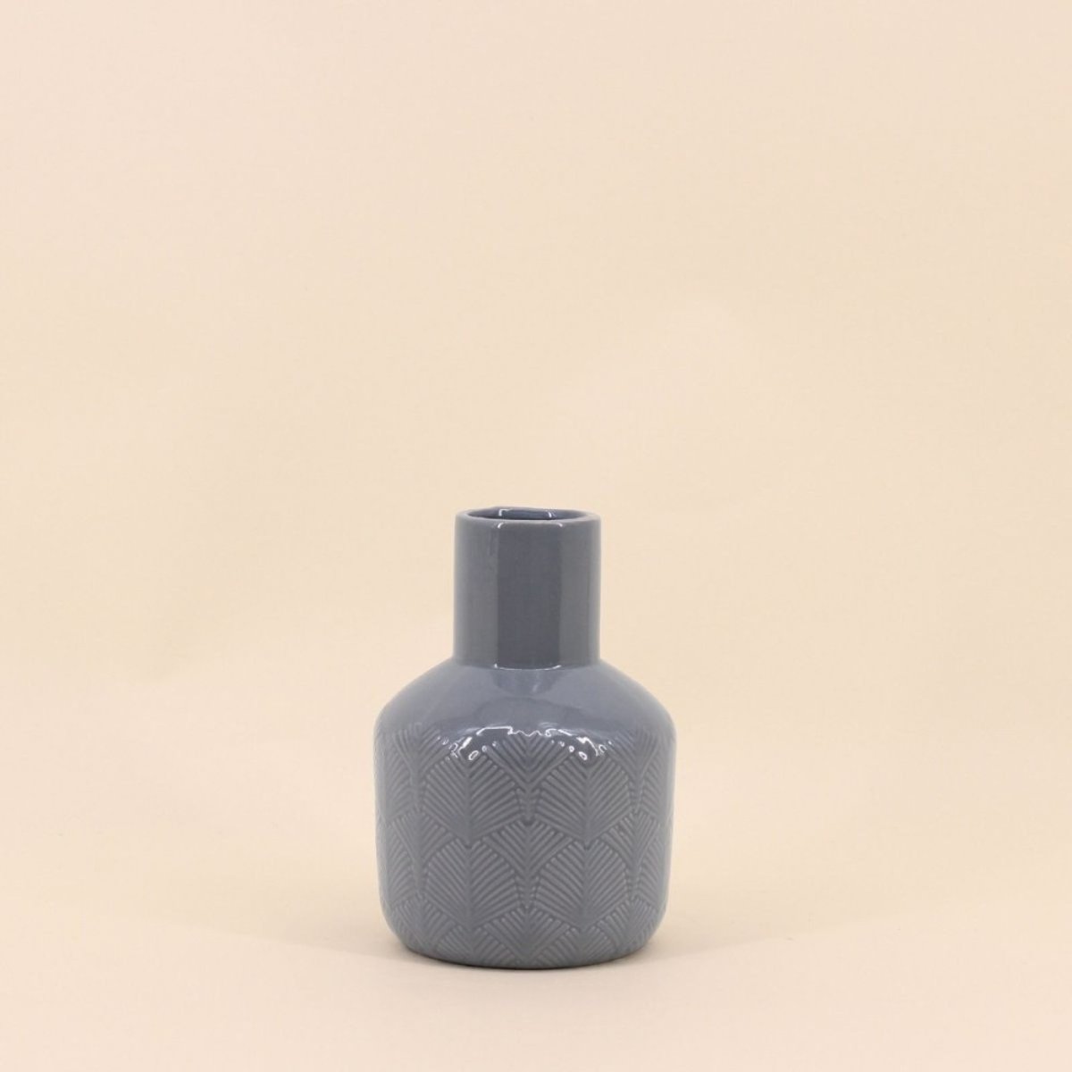 Vase en céramique, H17cm gris, ORNAMI
