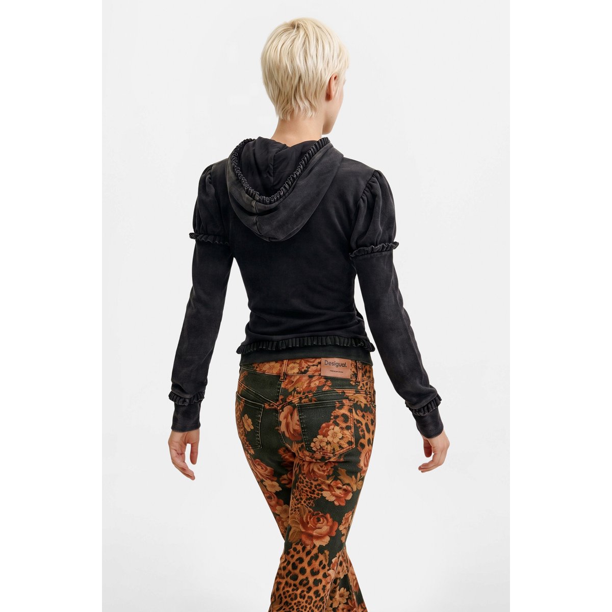 veste à manches bouffantes noir, DESIGUAL